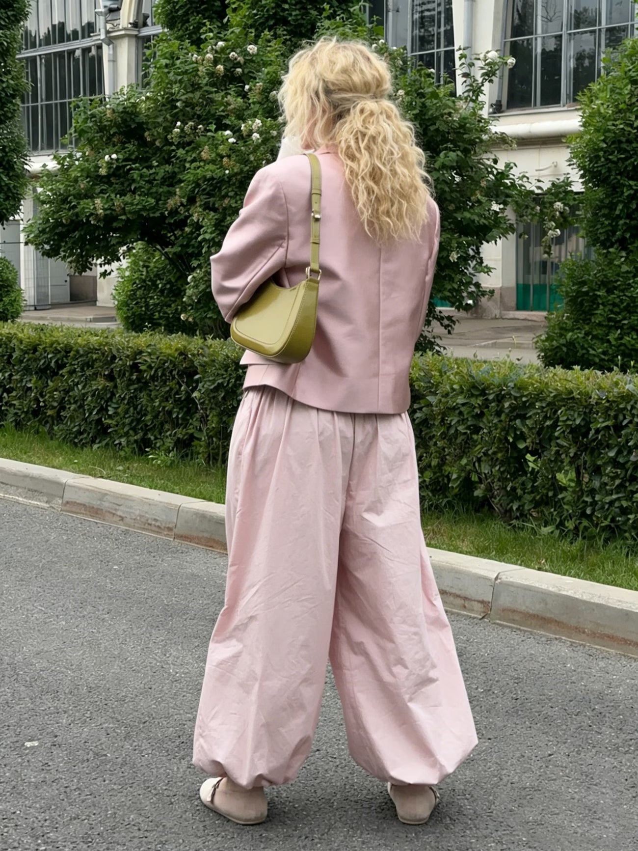 Pantalon Ample en Coton Style Lanterne