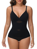 Body Gainant en Dentelle Florale Col en V