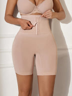 Short Gainant Taille Haute avec Crochets Push-Up