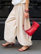 Pantalon Ample en Coton Style Lanterne