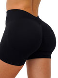Short de Sport Sans Couture Taille en V Fitness