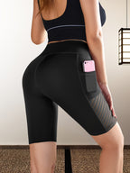 Short de Sport Taille Haute Poches Latérales Yoga