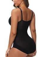 Body Gainant en Dentelle Florale Col en V