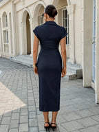 Robe Midi en Denim Zippée