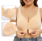 Soutien-gorge Grande Taille Push-Up Fermeture Avant en Dentelle