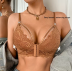 Soutien-gorge Push-Up en Dentelle Respirante Fermeture Avant