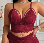 Soutien-gorge Push-Up Grande Taille en Dentelle Fleurie