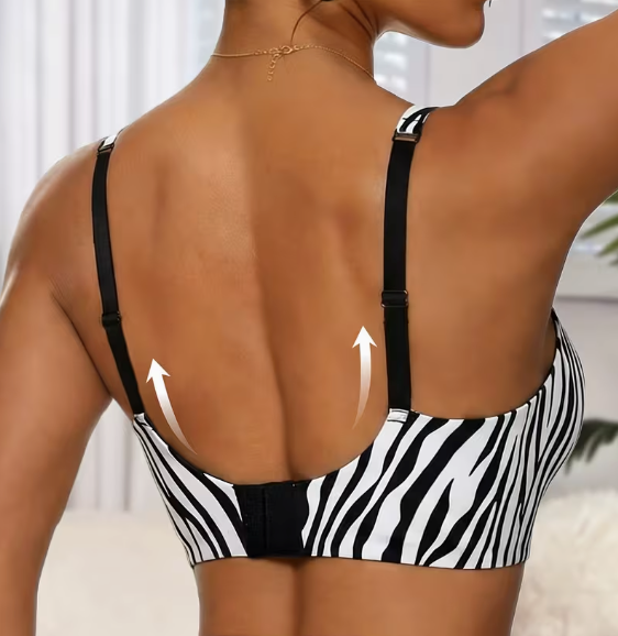 Soutien-gorge Silicone Imprimé Léopard Décolleté V