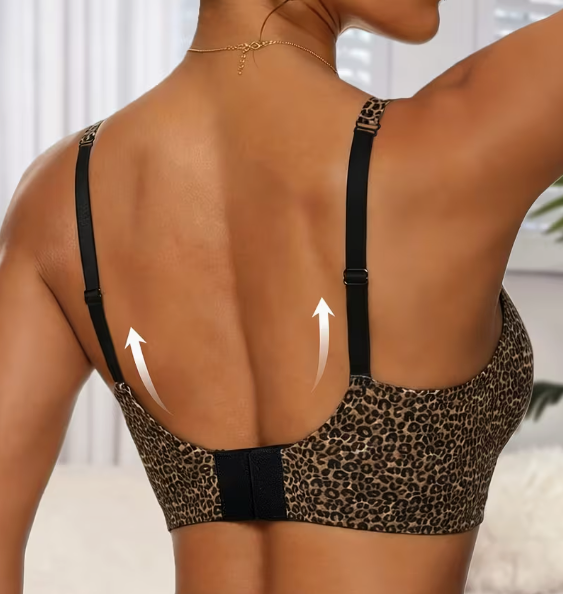 Soutien-gorge Silicone Imprimé Léopard Décolleté V