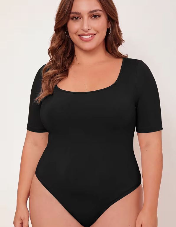 Body Gainant Grande Taille Manches Courtes Ventre Plat