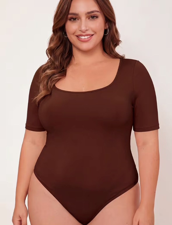 Body Gainant Grande Taille Manches Courtes Ventre Plat