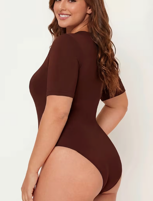 Body Gainant Grande Taille Manches Courtes Ventre Plat