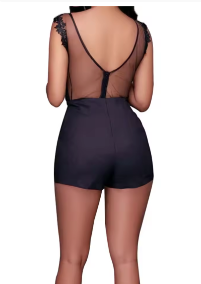 Body Gainant en Dentelle Blanche Effet Costume