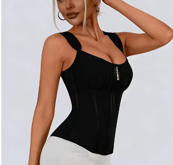 Corset Grande Taille Dos Complet Fermeture Éclair et Boutons