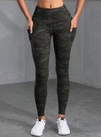 Legging Camouflage Taille Haute Rétro