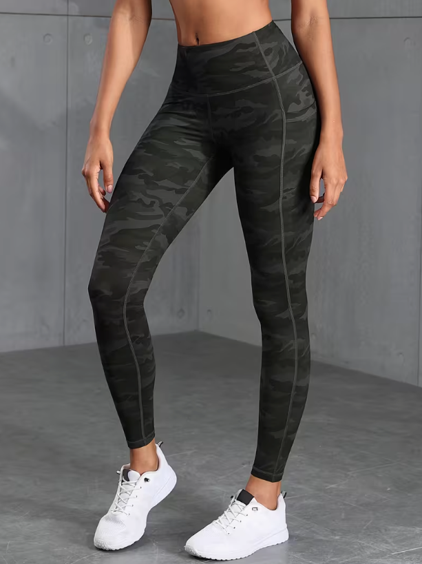 Legging Camouflage Taille Haute Rétro