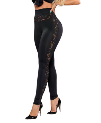 Legging Dentelle Patchwork Fessier Push-Up