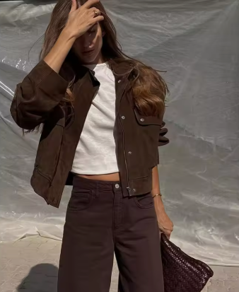 Veste Automne Grande Poche Élégante