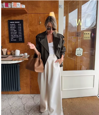 Trench Court Croisé Streetwear