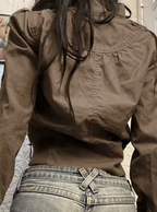 Veste Cropped Zippée Y2K Streetwear
