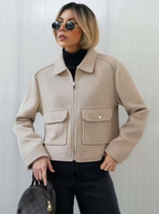 Veste Zippée Hiver Poche Élégante