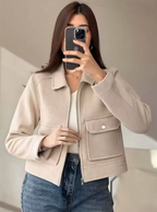 Veste Zippée Hiver Poche Élégante