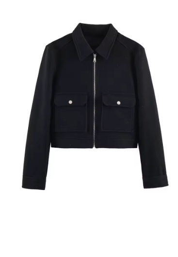 Veste Zippée Hiver Poche Élégante