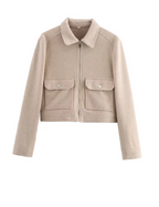 Veste Zippée Hiver Poche Élégante