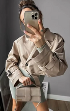 Trench Court Croisé Streetwear Vintage