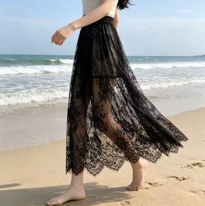 Jupe Midi en Tulle Dentelle