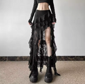 Jupe Longue Gothique Dentelle Streetwear