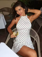 Robe Halter Imprimée à Pois