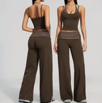 Ensemble Yoga Haut Halter et Pantalon Large
