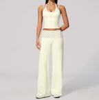 Ensemble Yoga Haut Halter et Pantalon Large