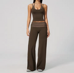Ensemble Yoga Haut Halter et Pantalon Large