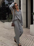 Ensemble Cardigan Tricot et Pantalon Ample Hiver