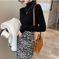 Pull Col Roulé Basique Manches Longues