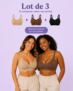 Soutien-gorge d'Allaitement Sans Armatures Col V - Lot de 3