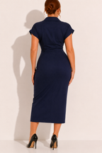 Robe Midi en Denim Zippée