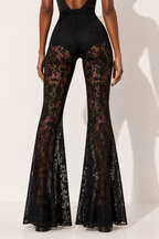 Pantalon Y2K en Dentelle Transparente Gothique