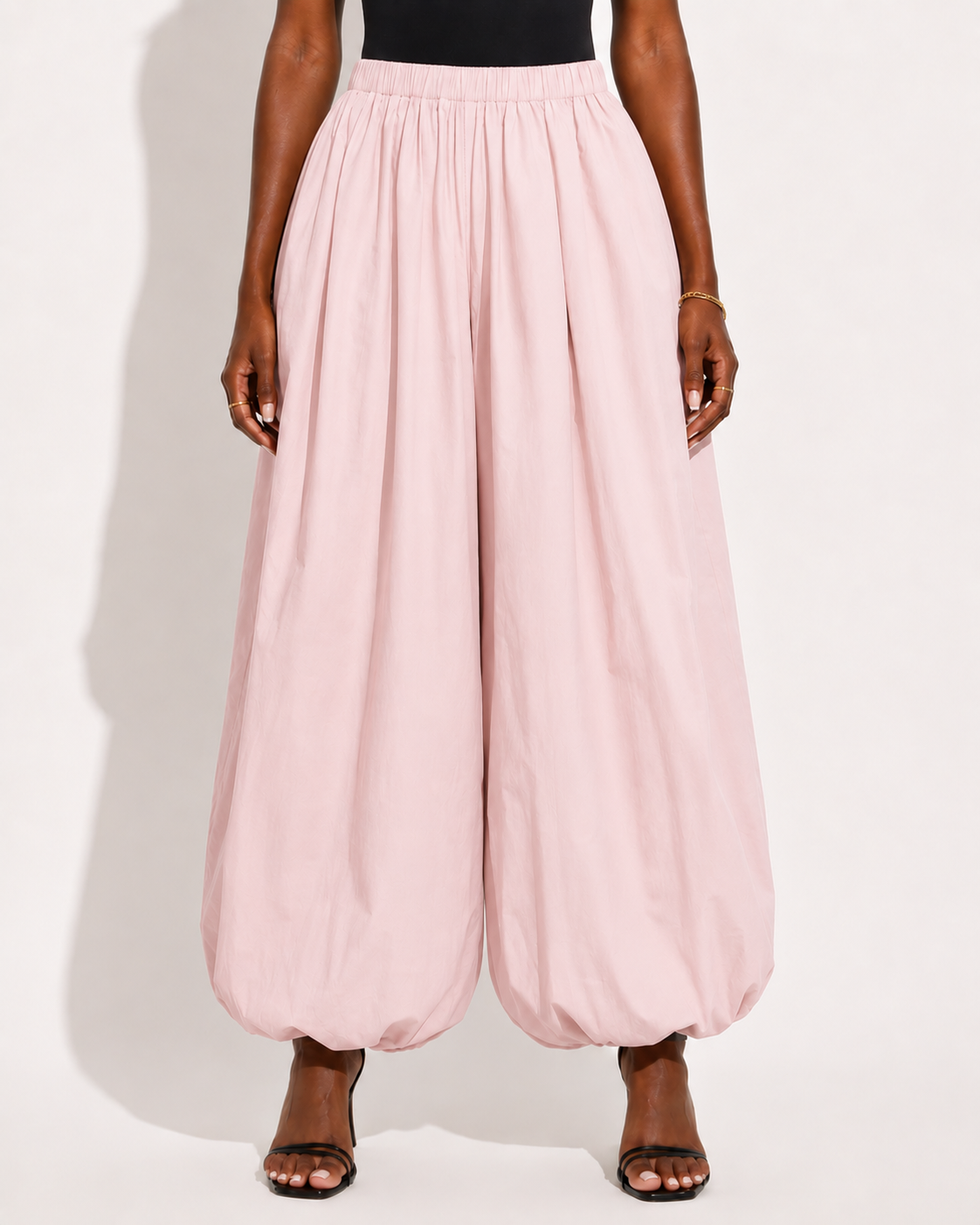 Pantalon Ample en Coton Style Lanterne