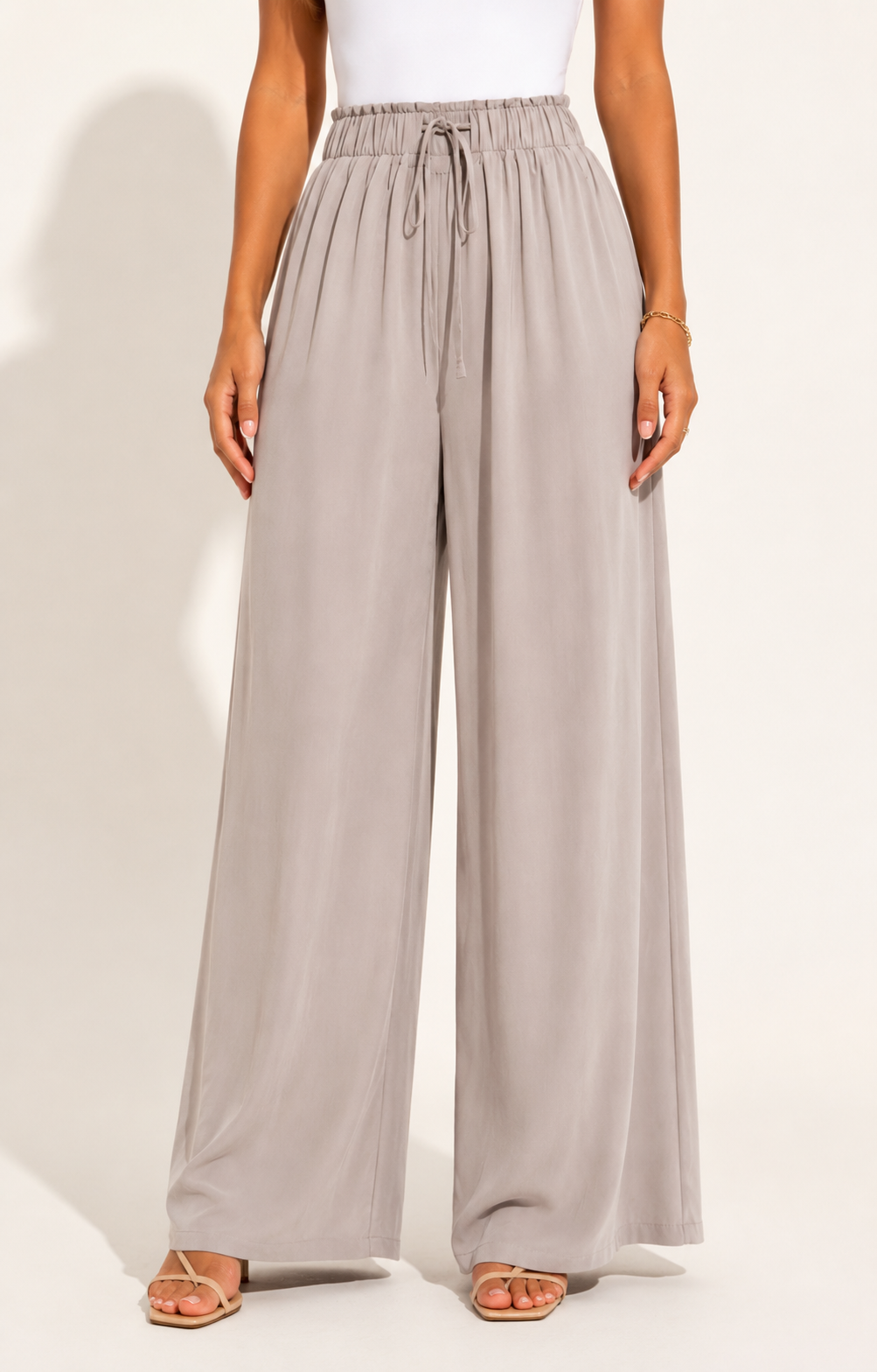 Pantalon Large Vacances Cordon Élastique