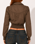 Veste Cropped Zippée Y2K Streetwear