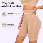 Short Sculptant Taille Haute Cuisses Mi-Longueur Lot de 3
