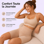 Short Sculptant Taille Haute Cuisses Mi-Longueur Lot de 3