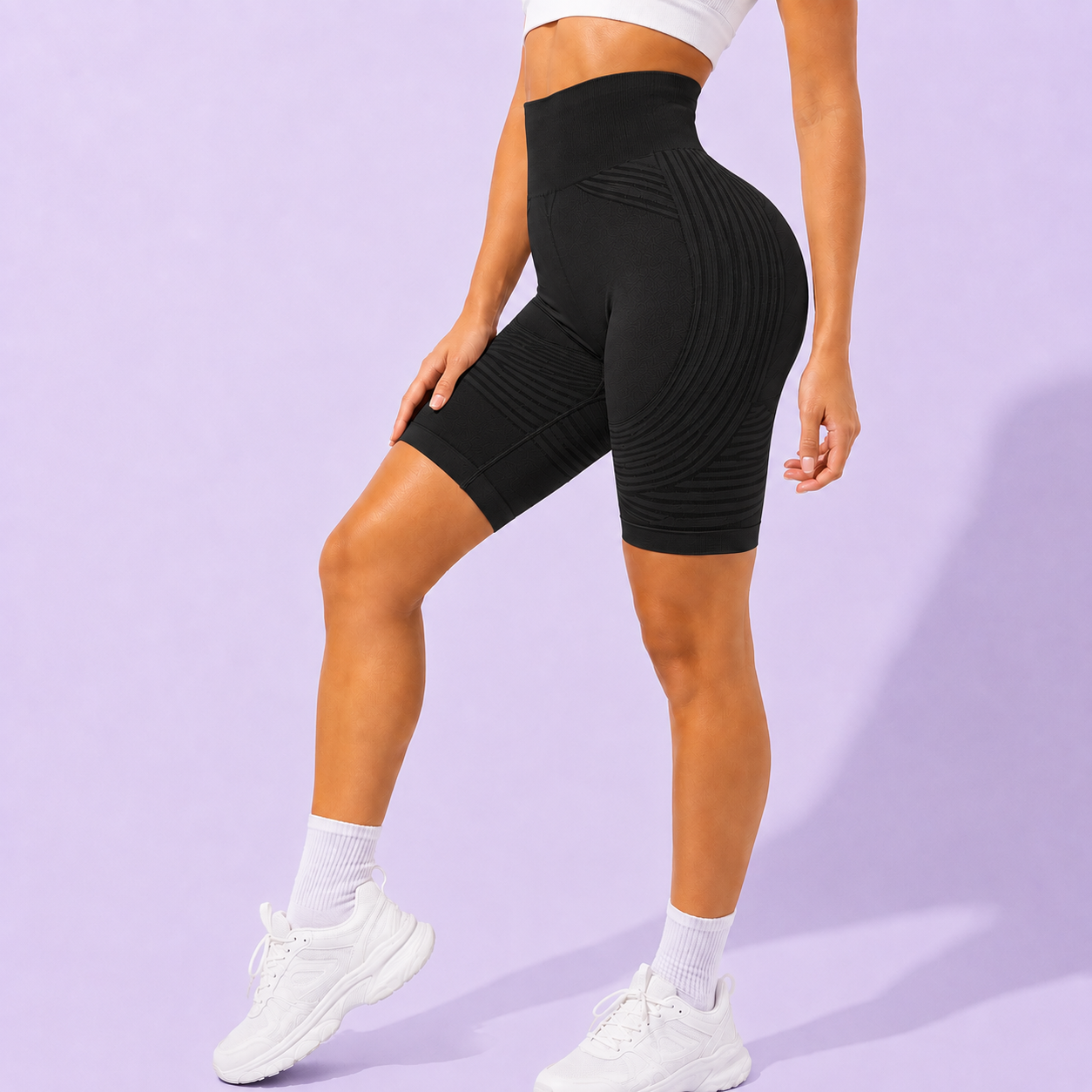 Short Anti-Cellulite 3D Taille Haute - Lot de 3