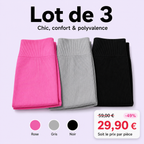 Jupe Crayon Tricotée Taille Haute Bureau - Lot de 3