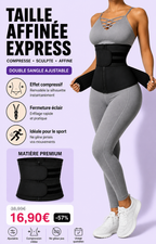 Ceinture Amincissante Ajustable Fermeture Éclair Contrôle du Ventre