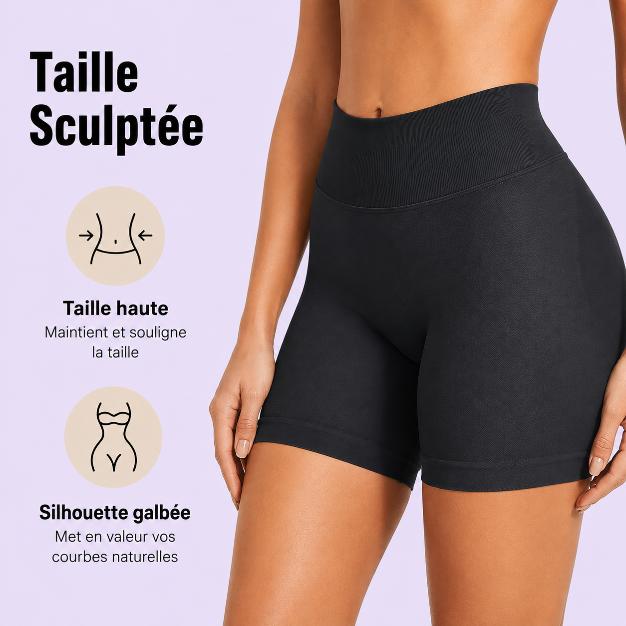 Short Sans Couture Push-Up Fessier Yoga