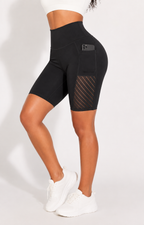 Short de Sport Taille Haute Poches Latérales Yoga